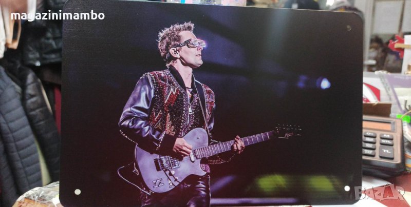 Метална табела (плакет) на Matt Bellamy с  Manson MA EVO Floyd Rose Sustainiac, снимка 1