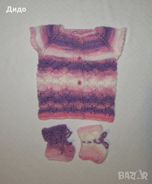 Ръчно плетени бебешки дрешки 3-6м , снимка 1