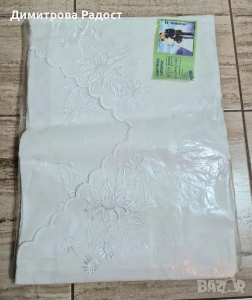 Спален комплект с бродерия от соца ! Състояние ново! , снимка 1