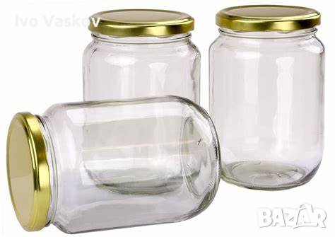 стъклени буркани с капачка, снимка 1