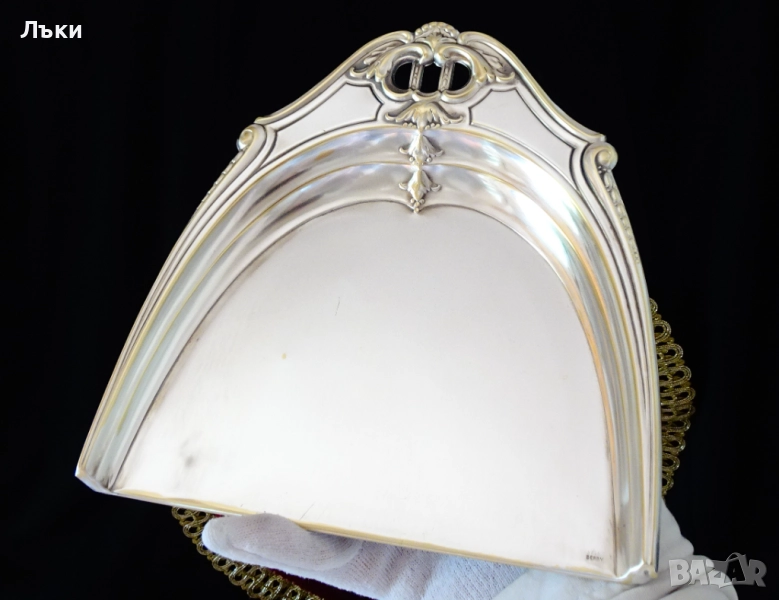 Посребрена лопатка за трохи Derby Silver Co. , снимка 1