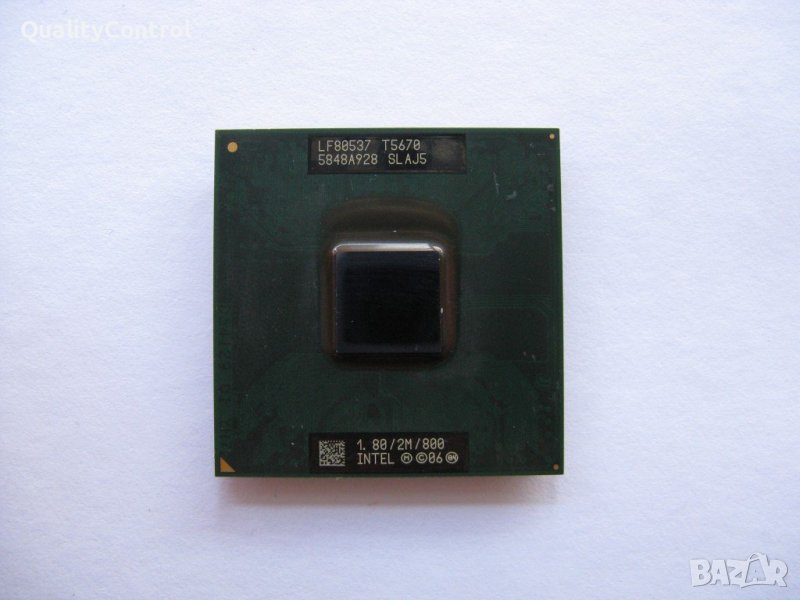 Процесор за лаптоп: Intel Core 2 Duo T5670 Freq: 1.80 GHz ; Cache. 2 MB L2 Cache ; Bus: 800 MHz, снимка 1