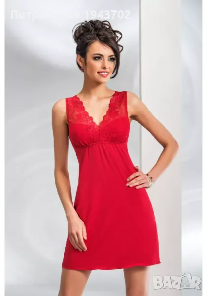 Нощница в червен цвят Kristina Donna, снимка 1