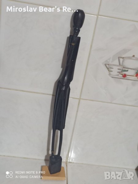 Абаносова статуетка Африка "Мислителят" 40см, снимка 1