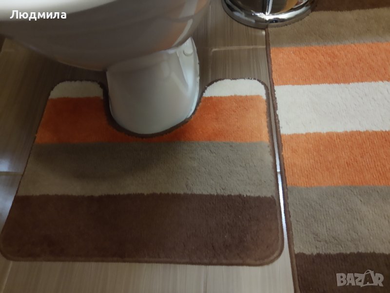 Килим за баня,комплект-оранж 3части., снимка 1