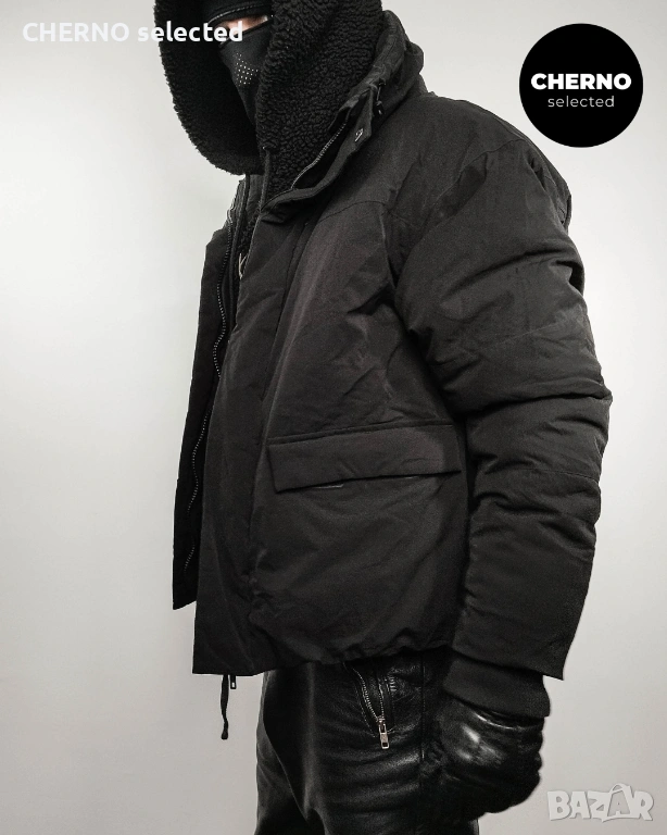 Мъжко черно пухено яке ZARA Water Repellent 4-Way Stretch Puffer Jacket – Размер L•XL , снимка 1
