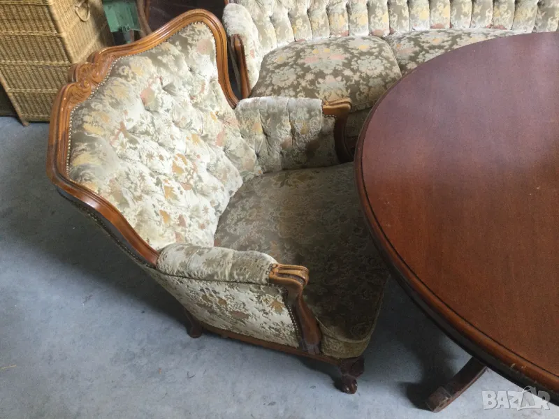 Канапе, 2 фотьойла и разтегаема маса, снимка 1