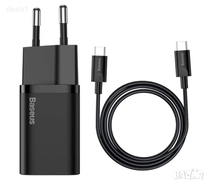 Baseus Super SI Quick Charger 1C Зарядно устройство 25W USB-C/Type-C 1M, снимка 1