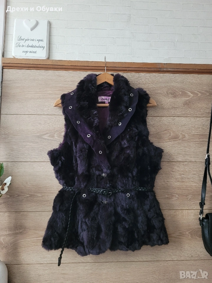 Елек естествен косъм и естествена кожа , снимка 1