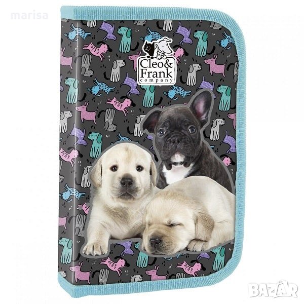 Несесер Derform CLEO & FRANK 1 цип с две клапи, празен, с кучета, PJCF24 Код: 075577, снимка 1