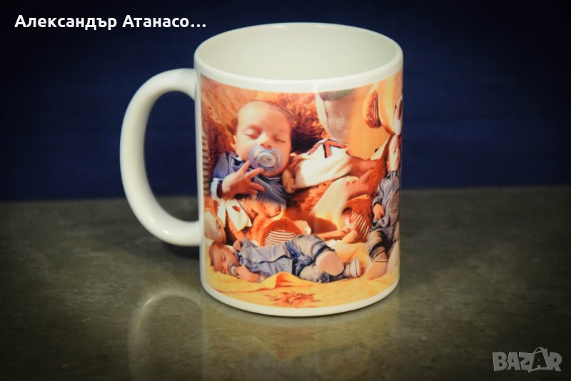 Керамична чаша за топли напитки с ПЕЧАТ НА ВАША СНИМКА, снимка 1