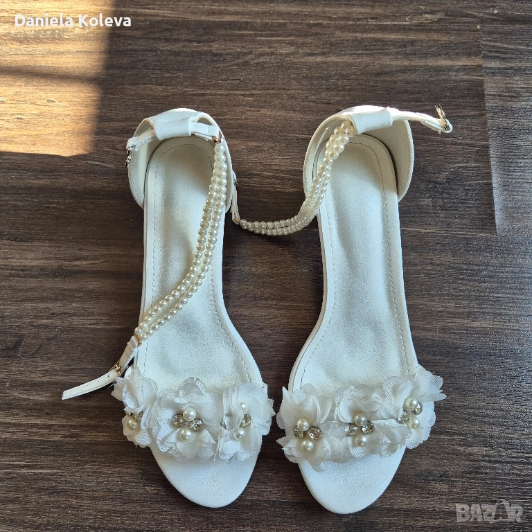 Сватбени (булченски) обувки - 5.4 см, снимка 1
