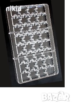 Пъзел 32 парчета Поликарбонатна отливка калъп молд за шоколад Шоколадова черупка торта украса, снимка 2 - Форми - 39759866