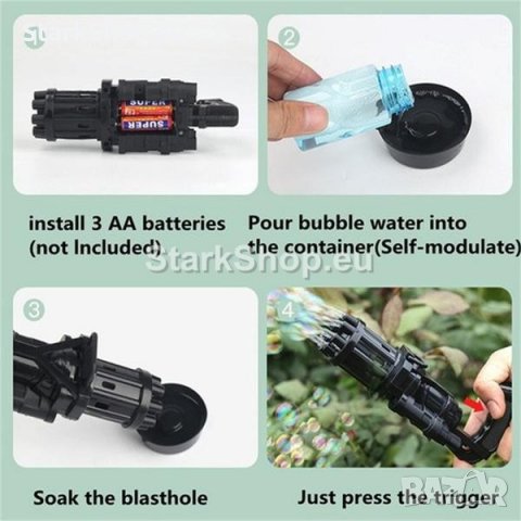 Детски пистолет за сапунени балони Bubble machine, снимка 3 - Други - 38491848