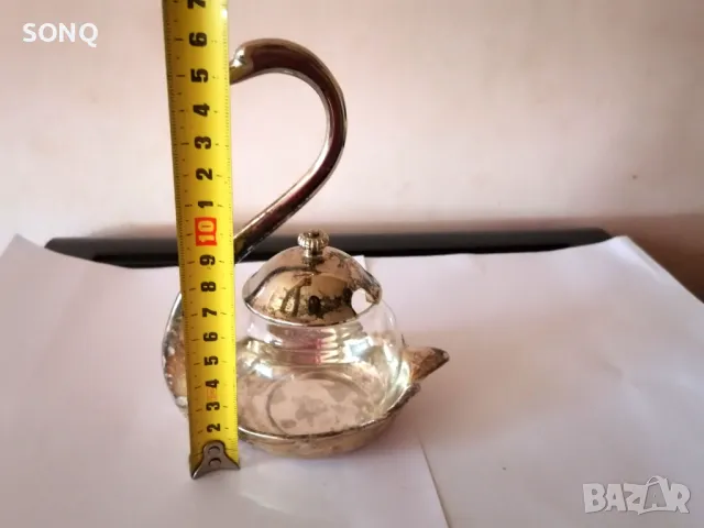 Страхотен Посребрен Съд-Лебед За Сосове И Др., снимка 6 - Антикварни и старинни предмети - 47319432