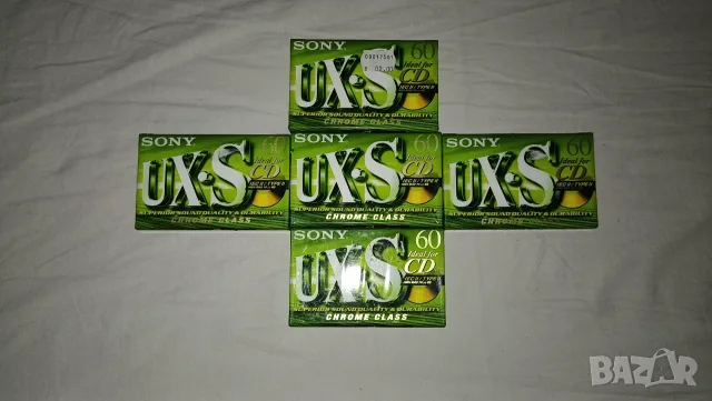 Продавам КАСЕТИ SONY UX-S 60 нови запечатани – Chrome Type II High Bias, 70 μs