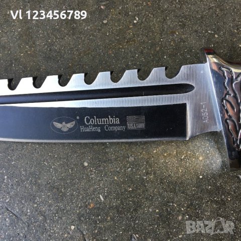 Огромен ловен нож Columbia S052  с фиксирано острие / 2 размера/, снимка 5 - Ножове - 42815347