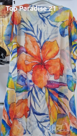 туника рокля за плаж - различни разцветки , снимка 1 - Рокли - 44748484