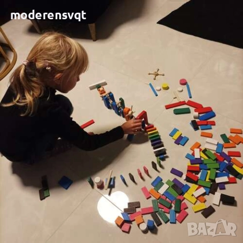 Дървено домино 360 части, семейна игра, снимка 3 - Образователни игри - 52805195