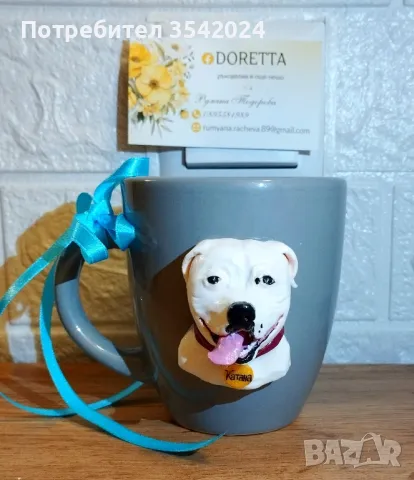 Чаши с декорация от полимерна глина , снимка 11 - Ръчно изработени сувенири - 48040785