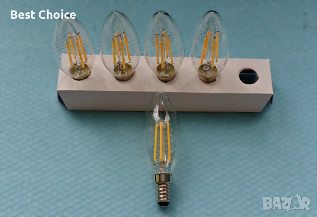 E14 LED димируеми 6W Топло бяло 2700K 600lm – Стъкло 5 пакета, снимка 3 - Крушки - 52917946