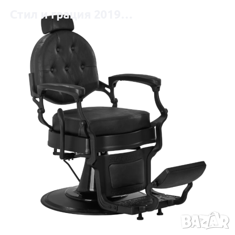 Бръснарски стол Gabbiano President - черен, снимка 1 - Бръснарски столове - 44618062
