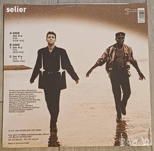 Bad Boys Blue ‎– Luv 4 U MAXI SINGLE 12  Издание 🇩🇪 GERMANY 1994г  Състояние на винила:като звук е, снимка 2 - Грамофонни плочи - 53262728