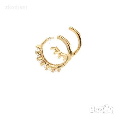 Златни обеци 2,55гр. 14кр. проба:585 модел:26606-4, снимка 2 - Обеци - 47848834