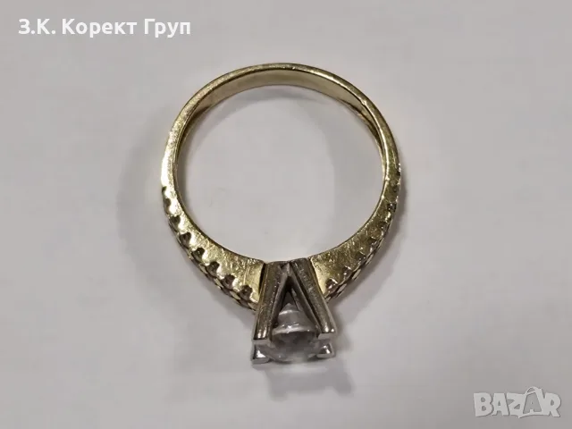 Златен пръстен 14К 585 / 3,73 гр., снимка 3 - Пръстени - 56445118