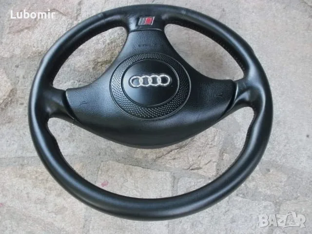  Волан трилъчев, кожен - оригинален Audi A4,A6,A8,TT - S Line !, снимка 5 - Части - 50015582