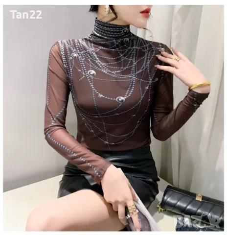 Поло блузка с тюлени ръкави, снимка 2 - Блузи с дълъг ръкав и пуловери - 48535735