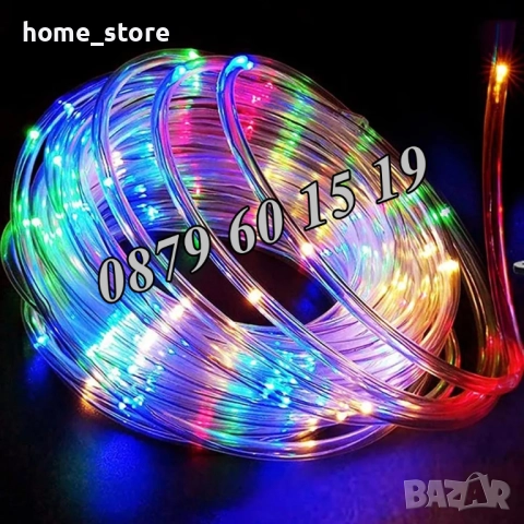 Многоцветен светещ коледен маркуч 10 м или 20 м + контролер, снимка 3 - Декорация за дома - 52349030