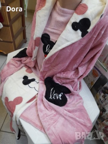 домашен комплект с халат , снимка 2 - Пижами - 44309077