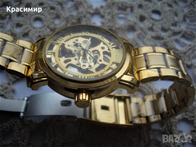 Автоматичен часовник MCE GOLD SKELETON, снимка 6 - Мъжки - 39951036