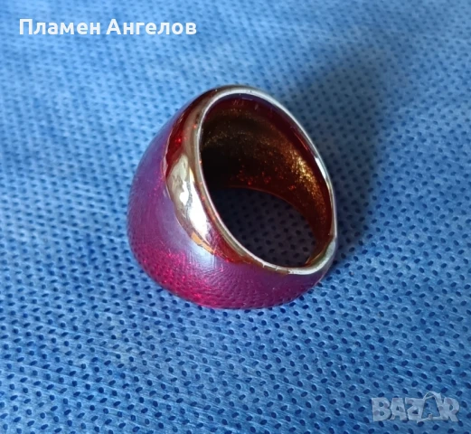Стъклен пръстен, снимка 2 - Пръстени - 51083278