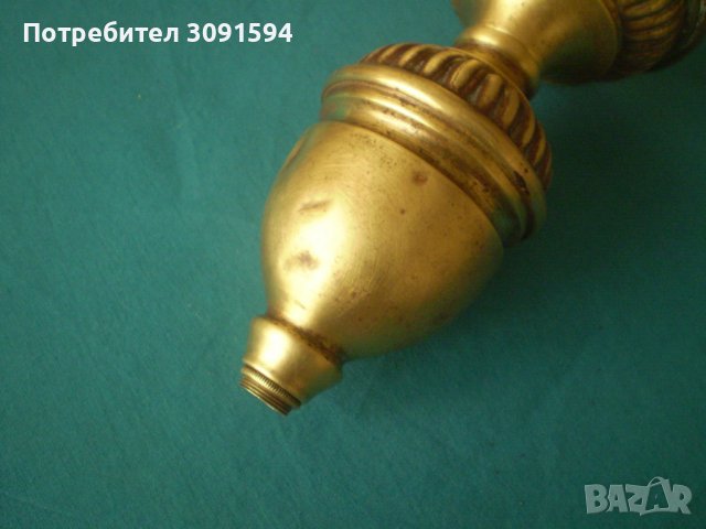 рядкя Стара бронзова лампа полюлеи тип асансиор , снимка 4 - Антикварни и старинни предмети - 38782157