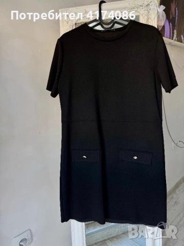 Черна рокля ZARA, снимка 1