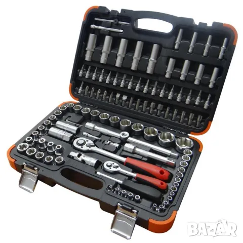 Комплект гедоре 108 части със захвати 1/4'' и 1/2''