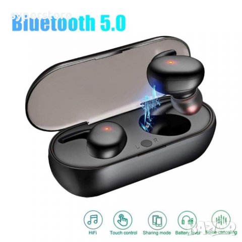 Слушалки Блутут тапи Digital One SP00476 Y30 черни безжични bluetooth, снимка 5 - Слушалки и портативни колонки - 37959448