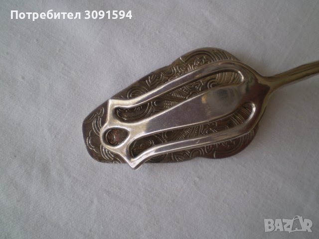 Щипка за сервиране на ястия салати  сребърно покритие, снимка 4 - Аксесоари за кухня - 36856209