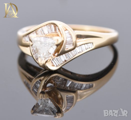 Нов Златен Пръстен с 0.67кт Естествени Диаманти, снимка 2 - Пръстени - 42863907