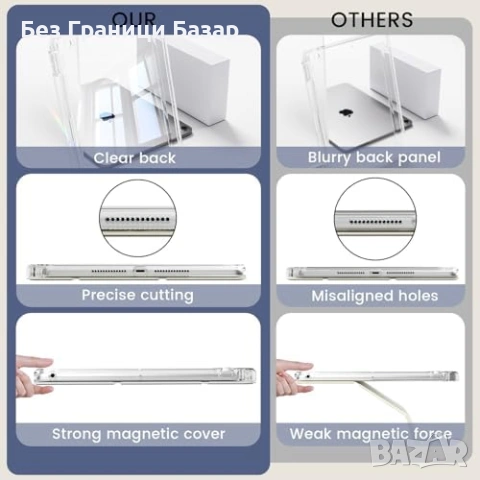 Нов Тънък удароустойчив калъф iPad 10.2 с tri-fold стойка кейс таблет Айпад, снимка 2 - Калъфи, кейсове - 54100464