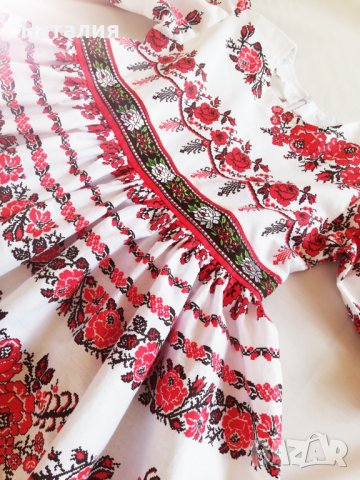 Рокля "Народни мотиви" , снимка 2 - Детски рокли и поли - 42635422