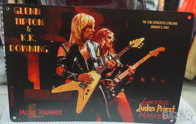 Judas Priest Guitar Masters-уникална табела (плакет)