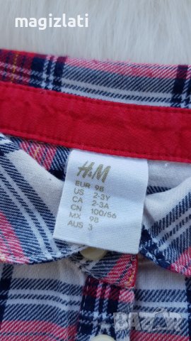 Карирана рокля H&M 2-3 години , снимка 4 - Детски рокли и поли - 39081932