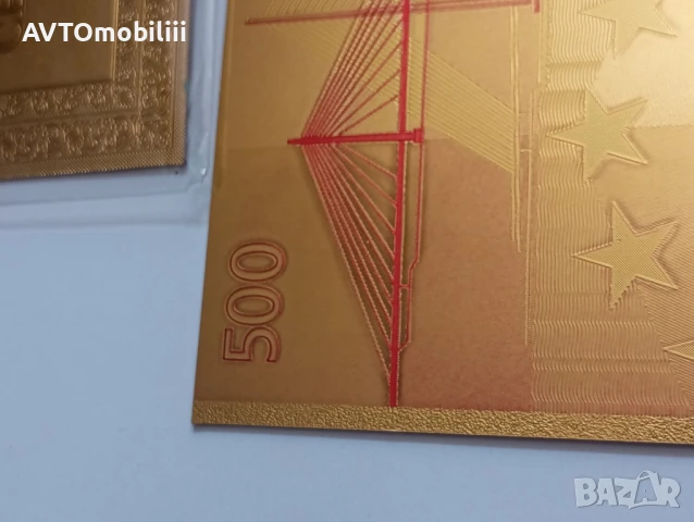 Позлатена с 24 карата злато банкнота със сертификат , снимка 11 - Нумизматика и бонистика - 51339803