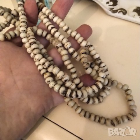 Стара огърлица естествена слонова кост НАМАЛЕНА, снимка 2 - Колиета, медальони, синджири - 37052367
