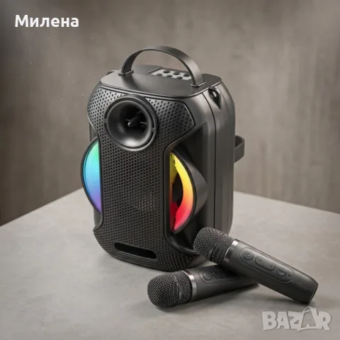 преносимо Bluetooth караоке колонка, снимка 3 - Bluetooth тонколони - 55891107