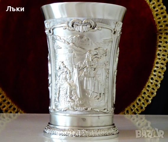 Калаена халба,чаша с авторски ловни картини 600 мл. , снимка 5 - Антикварни и старинни предмети - 52201637