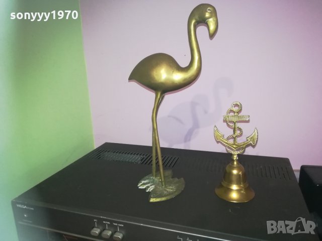 антики-колекция фламинго и котва с камбана, снимка 1 - Колекции - 30260953